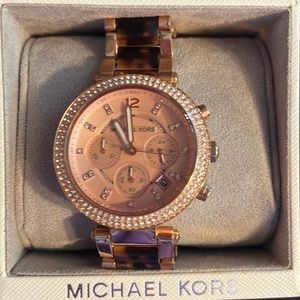 EUC Parker Michael Kors Tortoise Shell Women’s Watch
